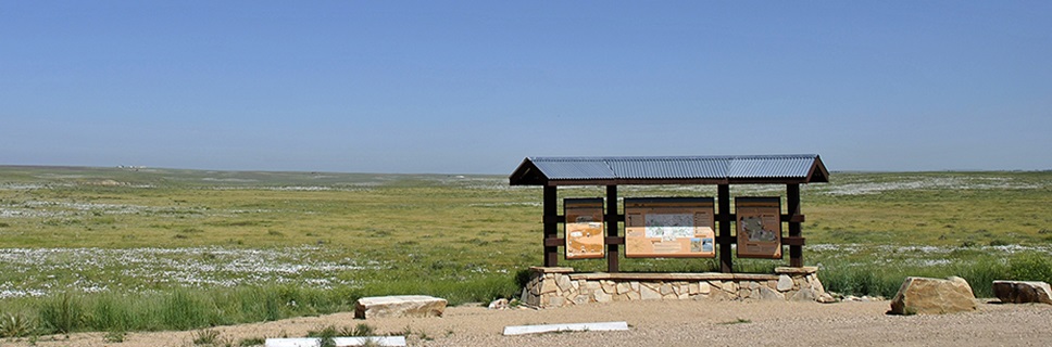 Signage along the self-guided birding tour on the Pawnee National Grasslands