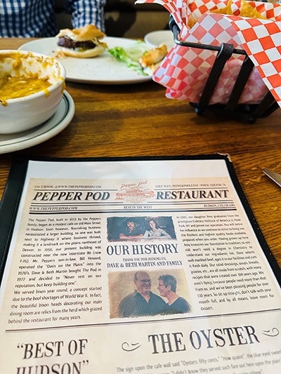 Pepper Pod menu