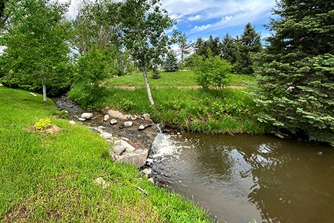 A river runs through Houston Gardens in Greeley