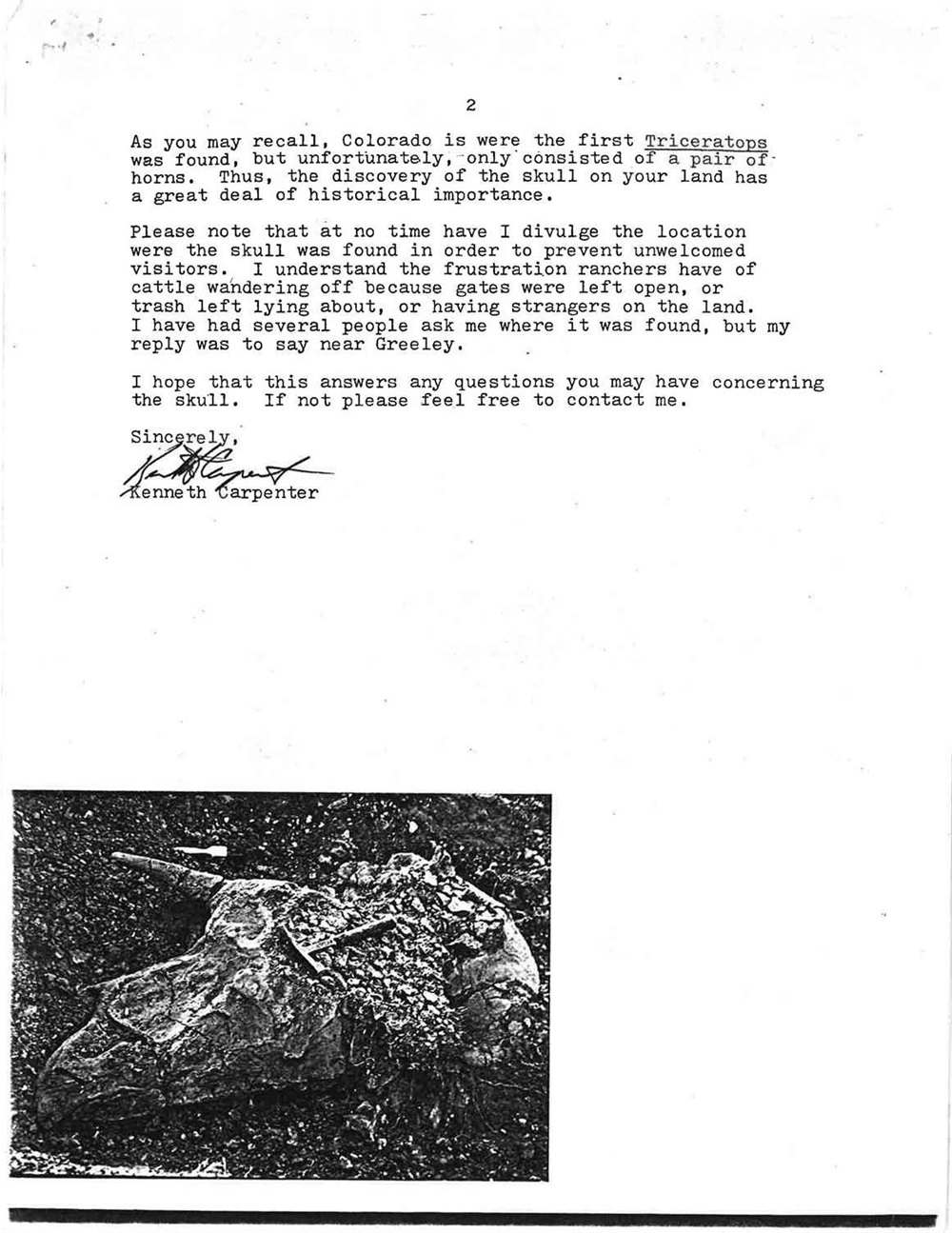 1983 Letter from Carpenter to Mapelli