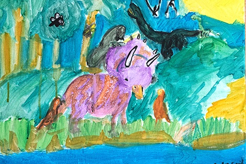 Evelyn Skidmore's Triceratops drawing