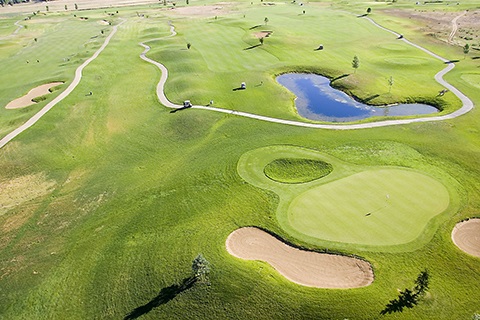 The golf course at Saddleback Golf Course in Firestone